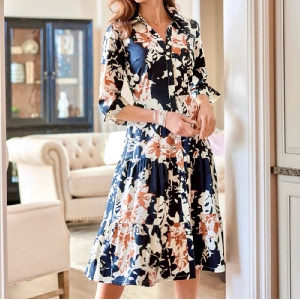 Soft Surroundings Moonglow Midi Dress Women’s Size 8P